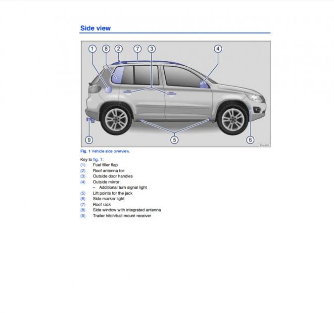 2008 Volkswagen Tiguan Owner's Manual