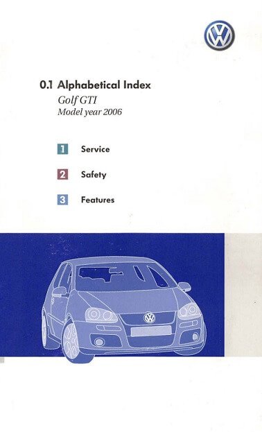 2009 VW Golf City Owner's Manual